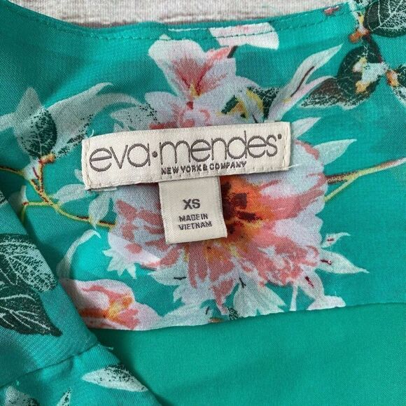 Eva Mendez women wrap maxi dress with side tie and floral print green - Picture 10 of 11